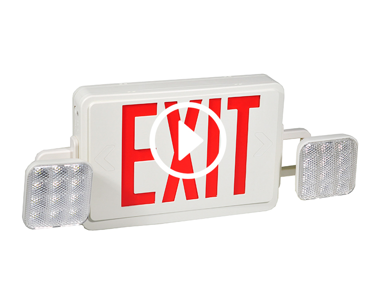 JLEC2RW-Exit Sürgősségi Light Combo piros betűkkel